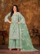 Pista Heavy Embroidered Palazzo Suit