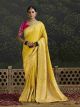 Luxury Fancy Golden Yellow Silk Sarees