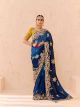 Executive Fancy Dark Blue Viscose Sarees