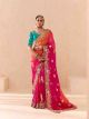 Executive Fancy Rose Red and Orange Viscose Sarees