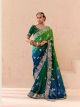 Executive Fancy Blue Spring Green Viscose Sarees