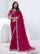 Pink Crepe Shimmer Silk Saree