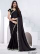 Black Pure Crepe Silk Saree