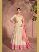 Beige and Yellow Premium Silk Anarkali Suit