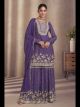 Lavender Designer Sharara Suit