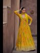 Mustard Alia Cut Gown With Dupatta