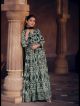 Grey Alia Cut Gown With Dupatta