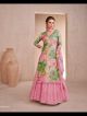 Pink Floral Printed Skirt Style Suit