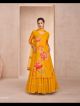 Orange Floral Printed Skirt Style Suit