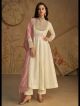 Cream Pant Style Anarkali Suit