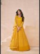 Mustard Partywear Floor Length Gown
