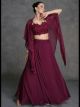 Wine Partywear Designer Lehenga