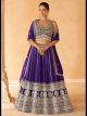 Royal Purple Traditional Embroidered Lehenga Choli