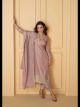 Pink Pure Viscose Jacquard Silk Suit