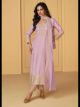 Mauve Pure Viscose Jacquard Silk Suit