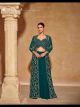 Teal Green Palazzo Crop top with Shrug