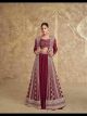 Maroon Jacket Style Lehenga Suit