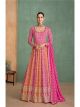 Pink and Orange Anarkali Suit