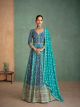 Firozi and Royal Blue Anarkali Suit