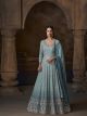 Sky Blue Partywear Floor Length Gown