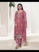 Bollywood Organza Embroidered Pant Style Suit