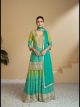 Sea Green Bandhani Printed Sharara Suit