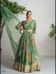 Pista Floral Printed Alia Cut Gown