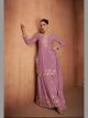 Mauve Floral Embroidered Sharara Suit