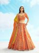 Orange Wedding Silk Lehenga
