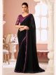 Pattern Work Black Georgette Designer Saree