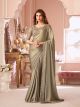 Dark Beige Chiffon Shimmer Saree