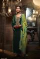 Green pure velvet embroidery suit