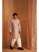 Lavender Viscose Kurta For Men