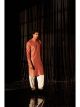 Red Viscose Kurta For Men