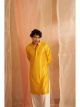 Yellow Viscose Kurta For Men