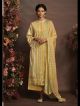 Yellow Pure Cotton Satin Suit