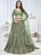 Green Graceful Green bridal wear lehenga