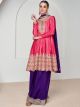 Pink Chinnon Silk Sharara Suit