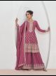 Pink Chinnon Silk Sharara Suit