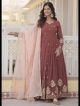 Brown Alia Cut Kurti With Dupatta