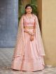 Pink Georgette Sequins Lehenga