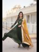 Green Partywear Anarkali Gown