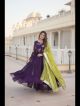 Purple Partywear Anarkali Gown