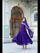 Purple Partywear Anarkali Gown