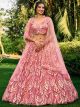 Pink Heavy Sequined Lehenga Choli