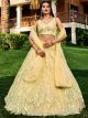 Yellow Heavy Sequined Lehenga Choli