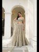 Ivory Butterfly Net Lehenga