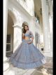 Blue Butterfly Net Lehenga