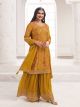 Yellow Designer Sharara Suit For Women