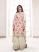 Cream Designer Sharara Suit For Women